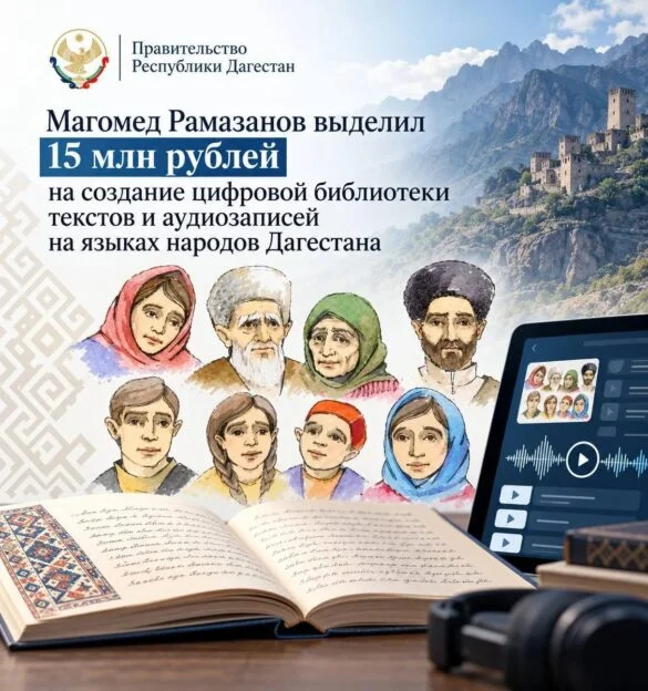 Рамазанов направил 15 млн рублей на цифровую библиотеку на языках Дагестана